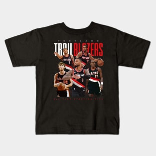 Portland Trail Blazers All Time Starting Five Kids T-Shirt